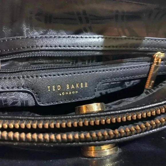 Ted baker black leather satchel handbag - Picture 8 of 13